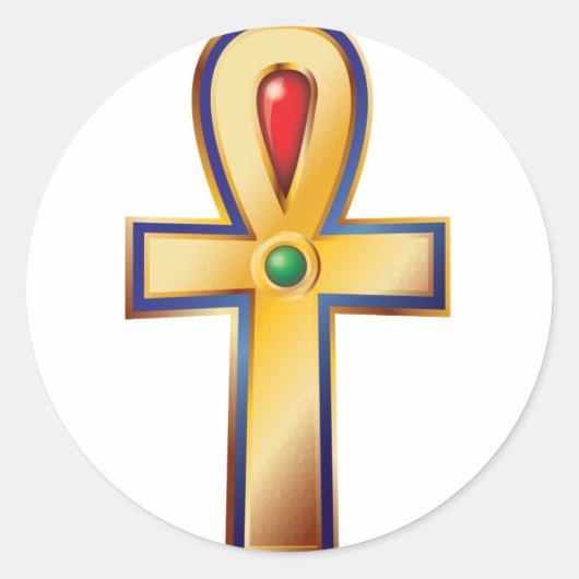 Ankh - Het oude Egyptische symbool van het leven Ronde Sticker (Voorkant)