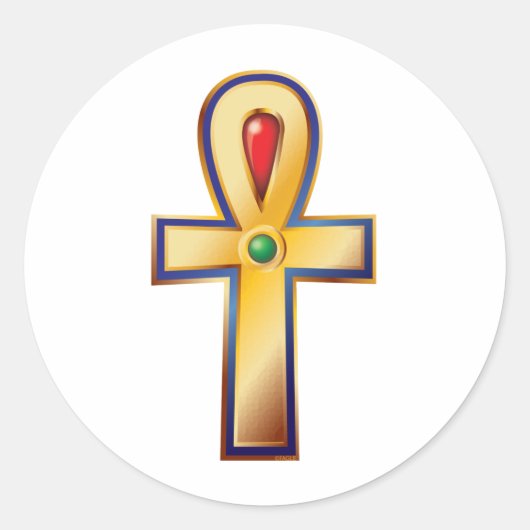 Ankh - Het oude Egyptische symbool van het leven Ronde Sticker (Voorkant)