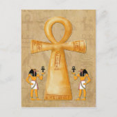 Ankh Key Of Life On Hieroglyph Briefkaart (Voorkant)