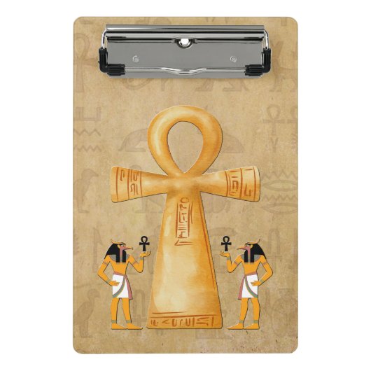 Ankh Key Of Life On Hieroglyph Mini Klembord (Voorkant)