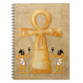 Ankh Key Of Life On Hieroglyph Notebook Notitieboek (Voorkant)