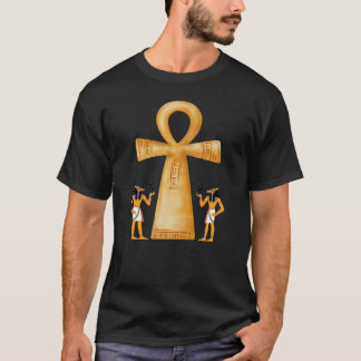Ankh Key Of Life On Hieroglyph T-shirt