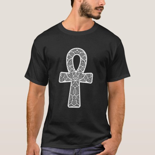 Ankh Mandala Egyptisch symbool van het leven T-shirt (Voorkant)