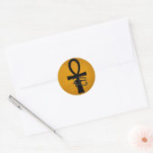 Ankh met Horus Eye Ronde Sticker (Envelop)