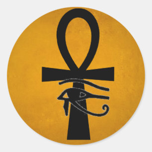 Ankh met Horus Eye Ronde Sticker