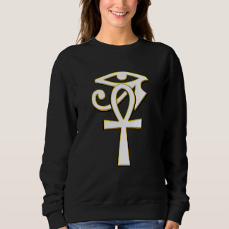 Ankh met oog op Ra Horus Hieroglyphs Egyptisch sys Trui