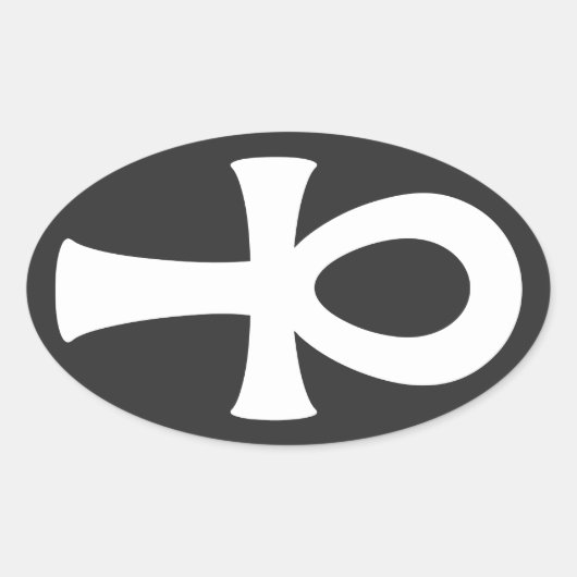 Ankh Ovale Sticker (Voorkant)