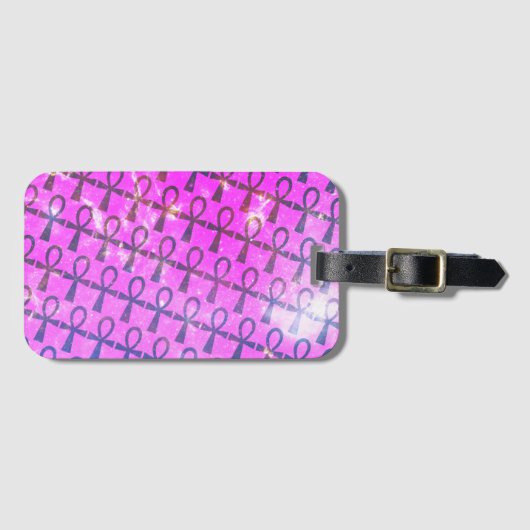 Ankh-patroon Bagagelabel (Voorkant (horizontaal))