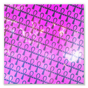 Ankh Pattern Foto Afdruk