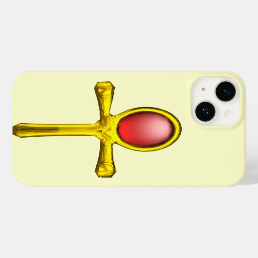 ANKH, RED TALISMAN/GOLD EGYPTIAN JEWEL Cream Case-Mate iPhone Case (Achterkant (horizontaal))