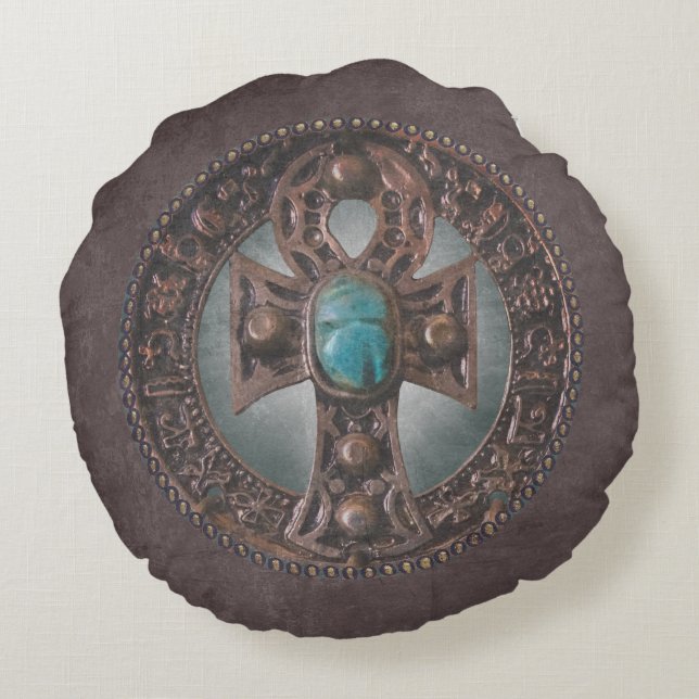 Ankh Rond Kussen (Achterkant)