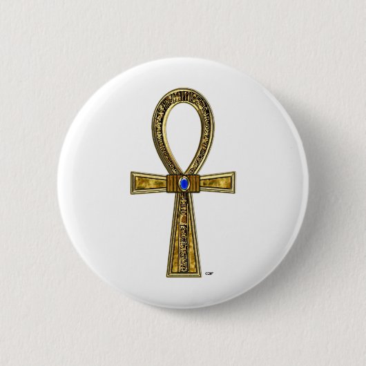 Ankh Ronde Button 5,7 Cm (Voorkant)