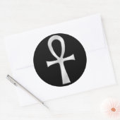 Ankh Silver Ronde Sticker (Envelop)