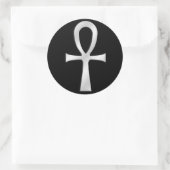 Ankh Silver Ronde Sticker (Tas)