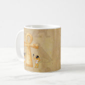 Ankh Sleutel Van Leven Op Hieroglyf Koffiemok (Voorkant links)