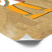 Ankh Sleutel Van Leven Op Hieroglyf Perfect Poster (Hoek)