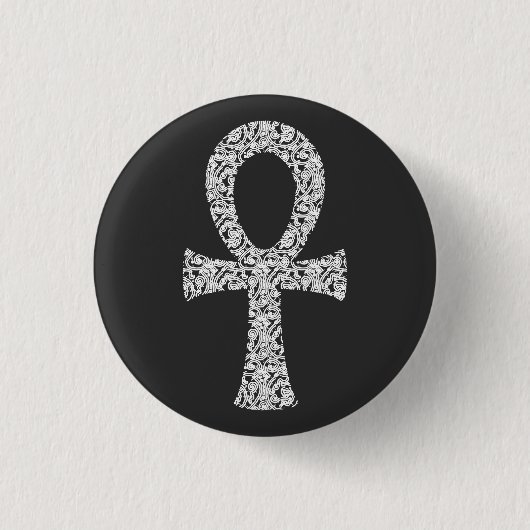 Ankh Spiraalpatroon Ronde Button 3,2 Cm (Voorkant)