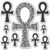 Ankh Swirl Pattern Sticker (Voorkant)