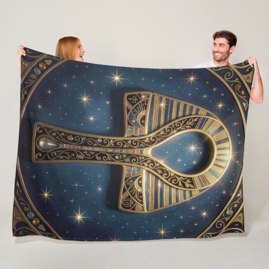 Ankh Symbol Meaning – Key of Life´10 Fleece Deken (In situ)
