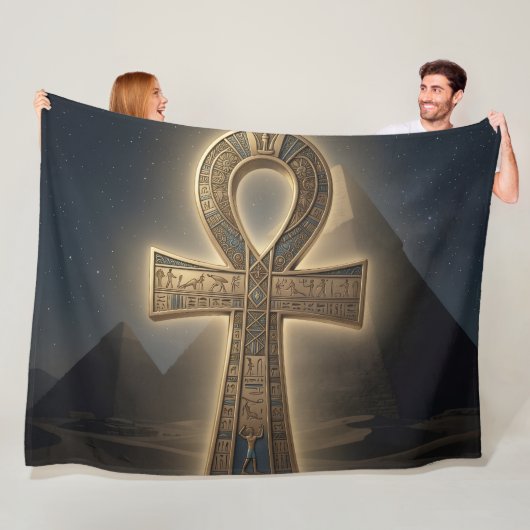 Ankh Symbol Meaning – Key of Life´6 Fleece Deken (In situ)