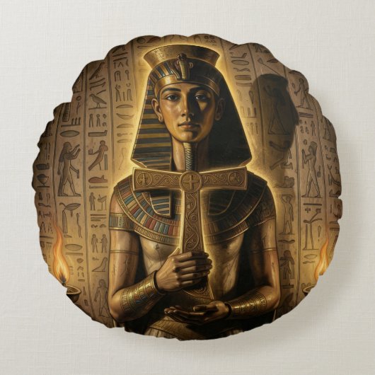 Ankh Symbol Meaning – Key of Life Rond Kussen (Voorkant)