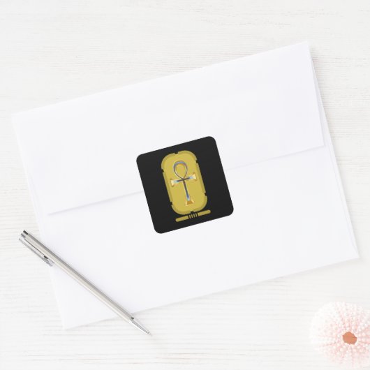 Ankh Symbol Square Sticker (Envelop)