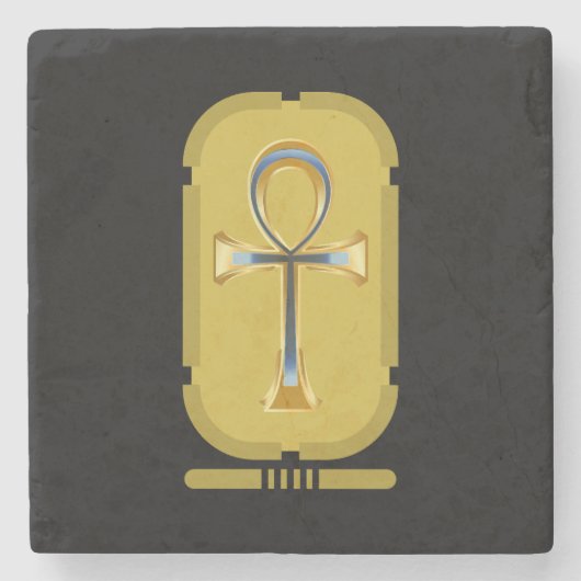 Ankh Symbol Stone Onderzetter (Voorkant)