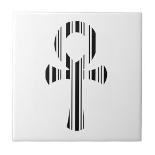 ANKH SYMBOOL BAR CODE Ankh's Barcode Ontwerp Patro Tegeltje