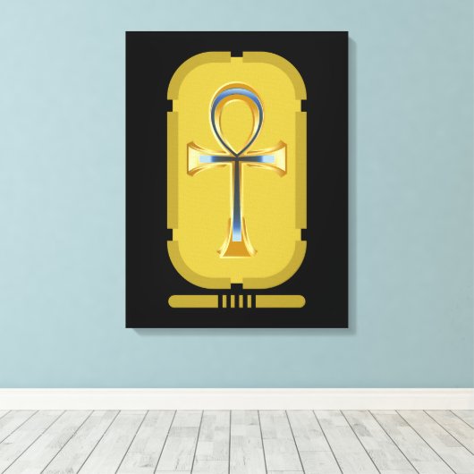 Ankh Symbool Canvas afdrukken (Insitu (Houten vloer))