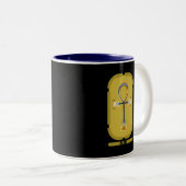 Ankh Symbool Mok van tweetone koffie (Voorkant rechts)