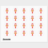 Ankh-symbool: Ronde Sticker (Vel)