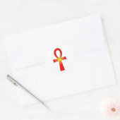 Ankh-symbool: Ronde Sticker (Envelop)