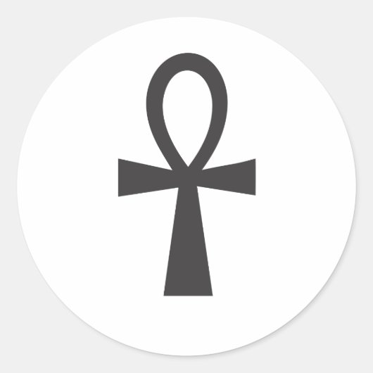 Ankh symbool van het leven ronde sticker (Voorkant)