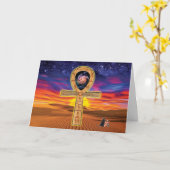 Ankh Wenskaart Kaart (Gele Bloem)