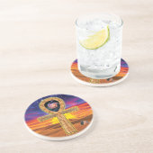 Ankh Zandsteen Onderzetter (Zijkant)