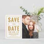 Ankondiging van Vintage Frame Save the Date (Staand voorkant)