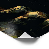 Ankor Thom Cambodja Oude Jungle Standbeeld Poster (Hoek)