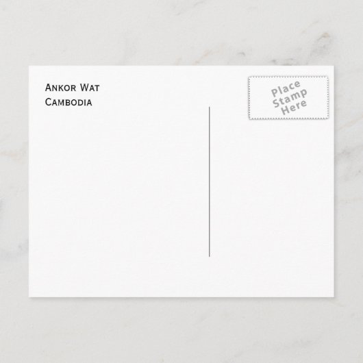 Ankor Wat Cambodja Briefkaart (Achterkant)