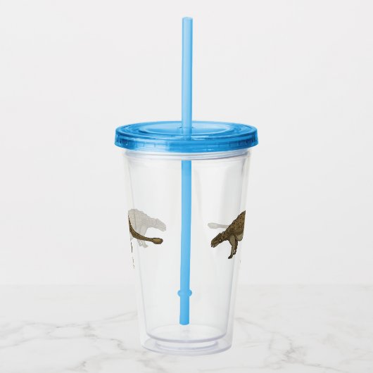 Ankylosaurus cartoon illustratie acryl drinkbeker (Rechts)