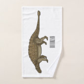 Ankylosaurus cartoon illustratie bad handdoek (Handdoek)