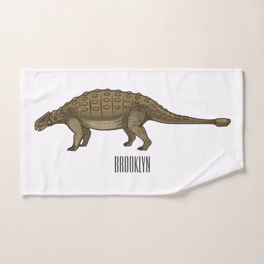 Ankylosaurus cartoon illustratie bad handdoek (Handdoek)