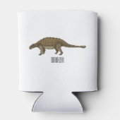 Ankylosaurus cartoon illustratie blikjeskoeler (Achterkant)