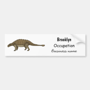 Ankylosaurus cartoon illustratie bumpersticker