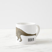 Ankylosaurus cartoon illustratie espresso kop (Voorkant rechts)