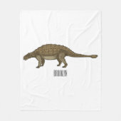 Ankylosaurus cartoon illustratie fleece deken (Voorkant)