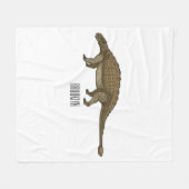 Ankylosaurus cartoon illustratie fleece deken (Voorkant (Horizontaal))