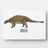 Ankylosaurus cartoon illustratie fotoplaat (voorkant)