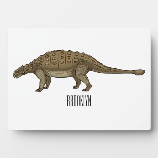 Ankylosaurus cartoon illustratie fotoplaat (voorkant)