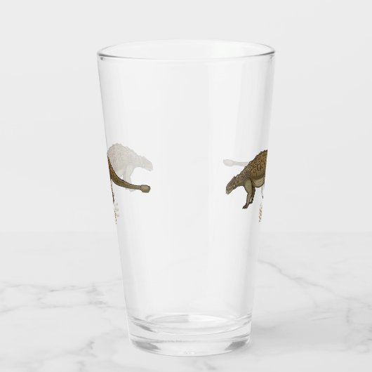 Ankylosaurus cartoon illustratie glas (Rechts)