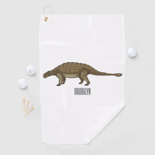 Ankylosaurus cartoon illustratie golfhanddoek (Insitu)